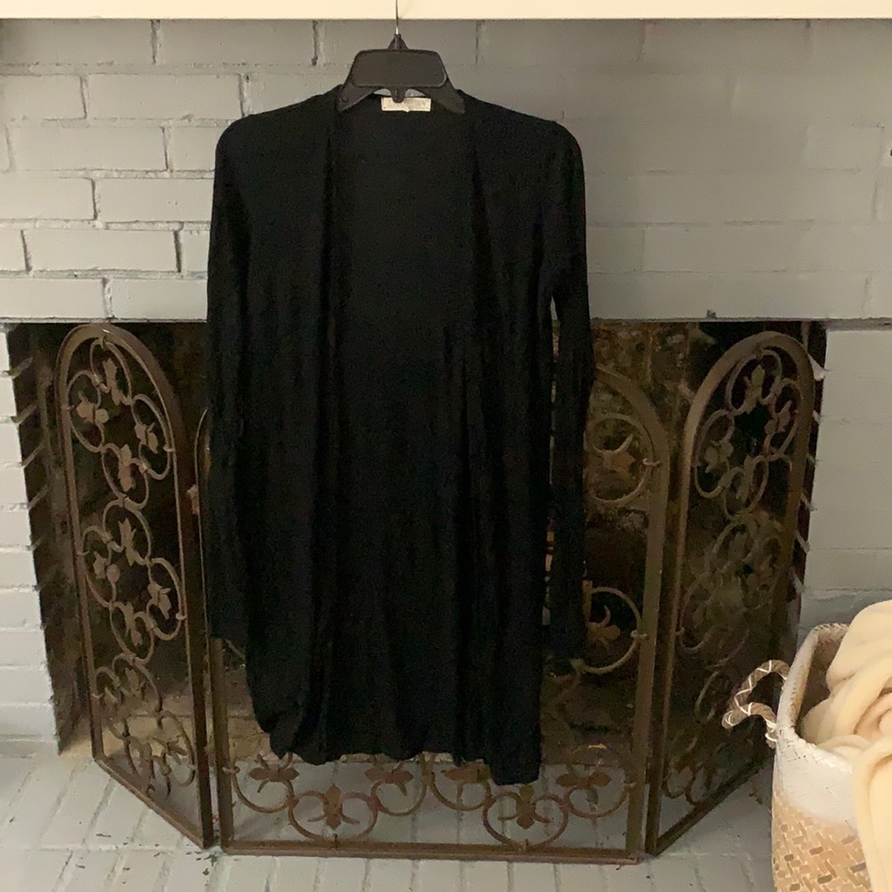Joah Brown Black ribbed tunic